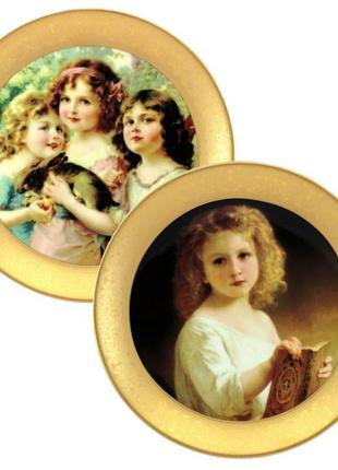 Набор декоративных тарелок «викторианская мечта» gloria, 2 шт.,d-32 см (264-3206a)