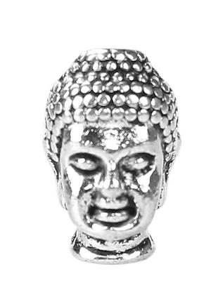 Бусина 3d, 13 мм x 8 мм, 1.8 мм “ будда ”, античное серебро, цинковый сплав