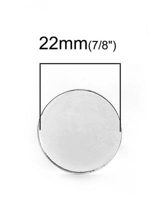 Кольцо, регулируемое, металл, цветок, серебряный тон, под вставку 22 мм, 17.5 мм (американский размер 7)2 фото