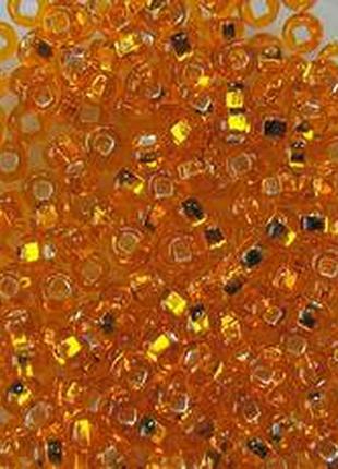 Бисер чешский preciosa блестящий с квадратной серединкой 492 / 87060 калибр 10/0 желтый темный 5 грамм