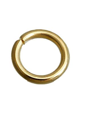 Колечко, разрезное, круглое, нержавеющая сталь, цвет: золото, 5 мм, 0.8 мм