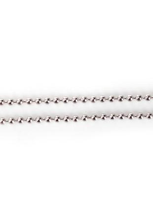 Основа для подвески, цепочка, шарики, цвет: серебристый, 42.5 см длина, 1.5 мм3 фото