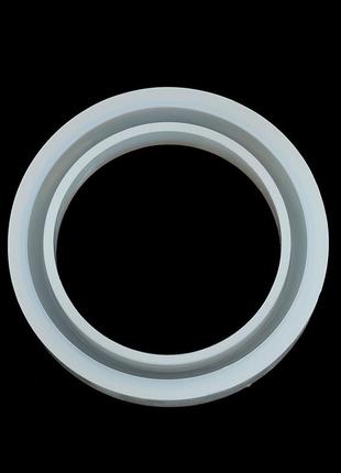 Форма для епоксидної смоли finding молд круглий суцільний браслет білий силіконовий 7.8 см