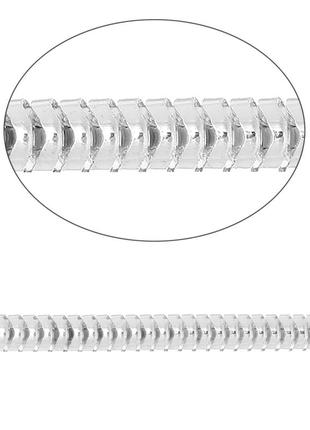 Ланцюг, ланцюг," змійка ", металевий сплав, колір: срібло, 3.2 мм1 фото