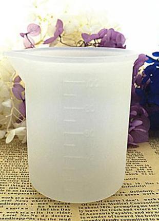 Мерный стаканчик, материал: силикон, многоразовый, с лейкой и метками, 7.1 см x 6.4 см2 фото