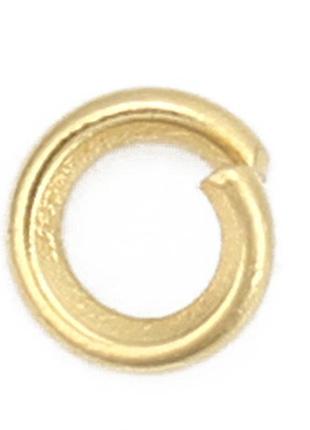 Колечко, разрезное, круглое, нержавеющая сталь, цвет: золото, 3 мм диаметр, 0.6 мм