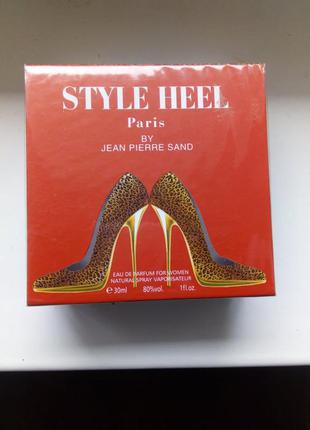Парфюмированная вода jean-pierre sand style heel paris
