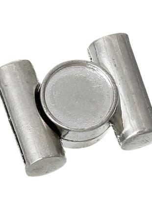 Застежка finding замочек магнитный круглый металл под кабошон 10 мм под вставку 15 mm x 3 mm 22 mm x 17 mm