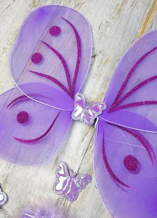 Карнавальный костюм бабочки детский новогодний костюм  finding фиолетовый4 фото