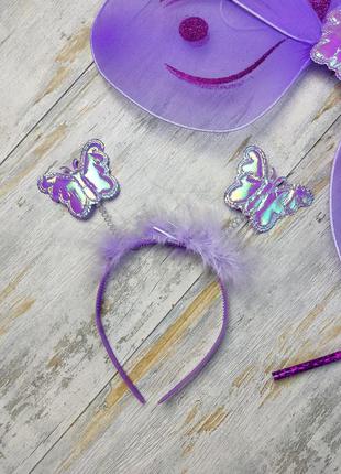 Карнавальный костюм бабочки детский новогодний костюм  finding фиолетовый2 фото