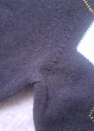 Кофта шерсть+кашемир,джемпер натуральный,свитерок в клетку3 фото