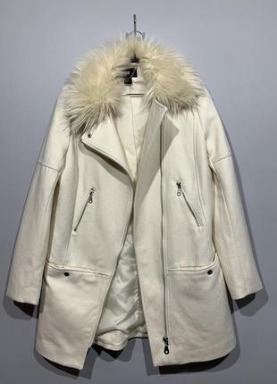 Шерстяное пальто h&m размер s/m6 фото