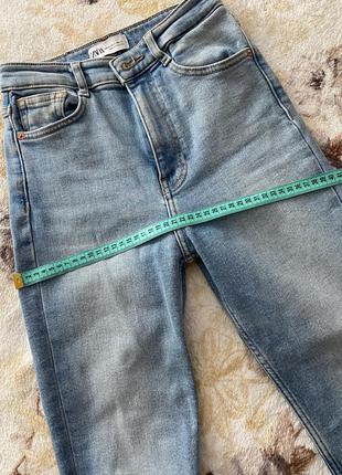 Zara теплые голубые узкие джинсы скинни warm 0774/212/4006 фото