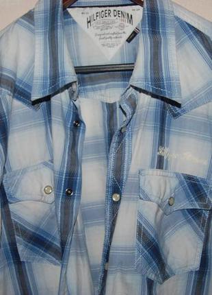 Коллекционная стильная рубашка tommy hilfiger denim оригинал  50- 52-р9 фото