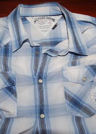 Коллекционная стильная рубашка tommy hilfiger denim оригинал  50- 52-р7 фото