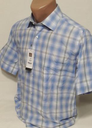 Рубашка мужская с коротким рукавом vk-0003 mikpas классическая в клетку s