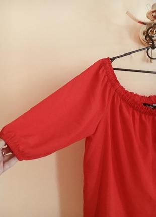 Батал большой размер шикарная красная алая блуза блузка блузочка кофта кофточка2 фото