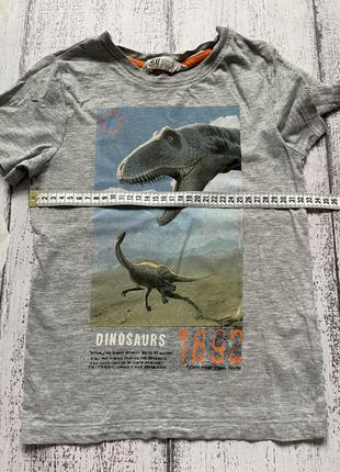 Крутая футболка динозавр h&m 4-6лет3 фото