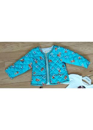Детская укороченная куртка для девочки турция (рост 98 см)
