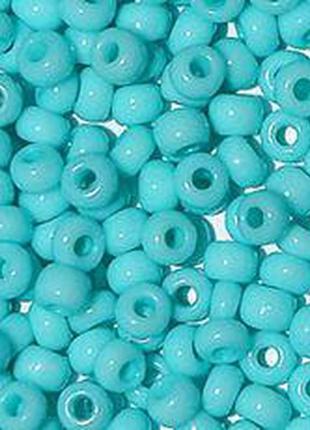 Бисер чешский preciosa натуральный 247 / 03165 калибр 10/0 голубо-бирюзовый пастельный упаковка 5 грамм