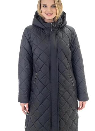 Стильна жіноча демісезонна куртка батал, розміри 52 - 701 фото