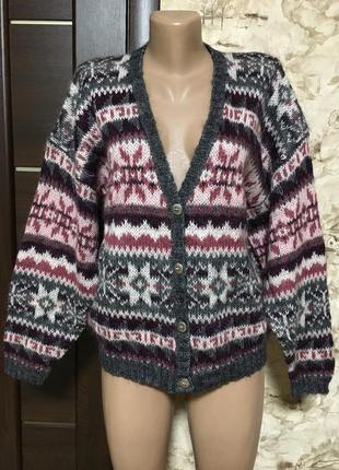 Знижки!!розкішний мохеровий кардиган оверсайз в орнамент maurices