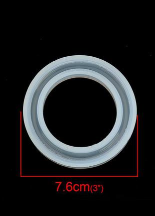 Форма для епоксидної смоли finding молд браслет нерозривне кільце білий 7.6 см2 фото