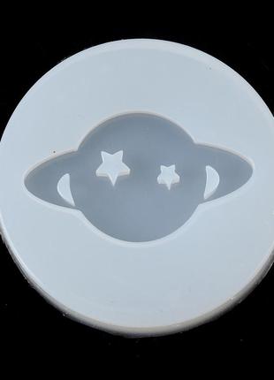 Форма для епоксидної смоли finding молд планета юпітер білий силікон 63 мм