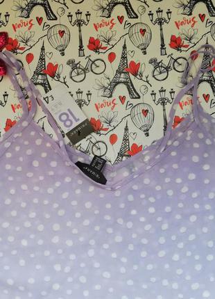 Нежная блуза в горошек от primark, размер 2xl (18)8 фото