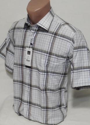 Рубашка мужская с коротким рукавом vk-0005 mikpas классическая в клетку s