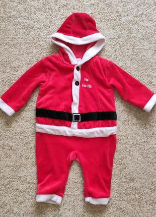 Новорічний комбінезон санта клаус на 12 міс