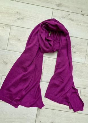 Объемный шарф из тонкой вязки тёплый палантин
