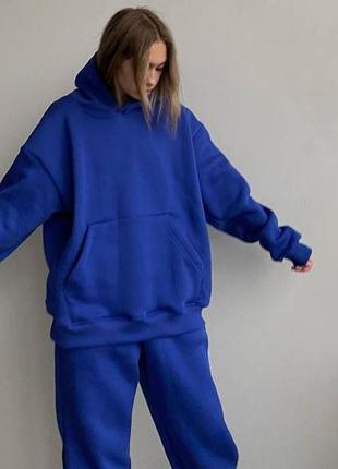 Тёплый спортивный костюм оверсайз на флисе 👌лидер продаж👌 20 цветов