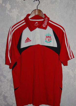 Футболка рубашка-поло adidas liverpool football club carlsberg оригинал 52 р