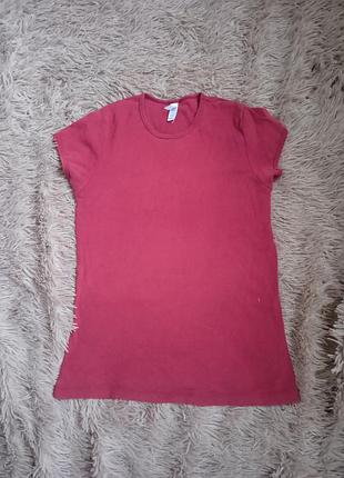 Футболка базова бордо бордова bella натуральна натуральна бавовняна сорочка коттонова