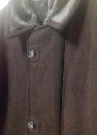 Abercrombie & fitch куртка зимова чоловіча дублянка штучна шоколадна розмір s3 фото