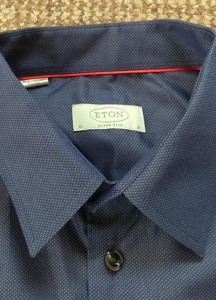 Eton рубашка slim fit оригинал (l)2 фото
