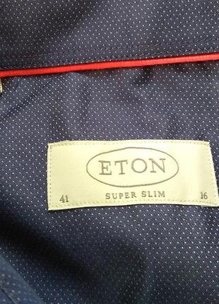 Eton рубашка slim fit оригинал (l)3 фото