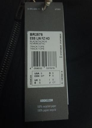 Толстовка с капюшоном adidas essentials linear  br2575  оригинал4 фото