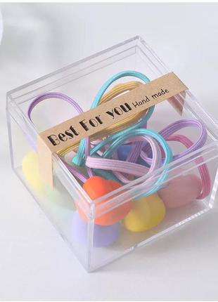 Набір кольорових гумок для волосся