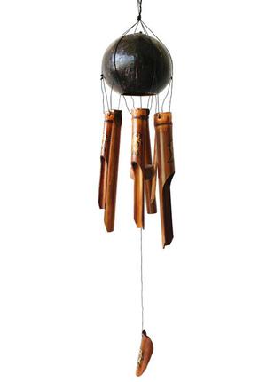 Колокольчик фен шуй музыка ветра «кокос», h-78 см