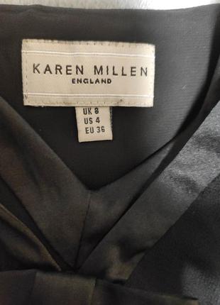 Karen millen черное платье для новогодних праздников в бельевом стиле7 фото