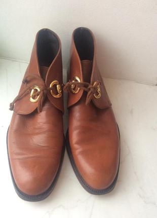 Итальянские кожаные туфли, ботинки, ботиночки, размер 37