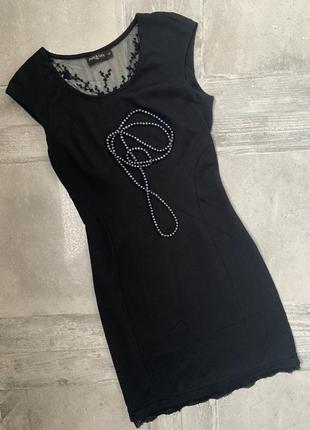 Маленьке чорне плаття, спинка з мережева , сукня
