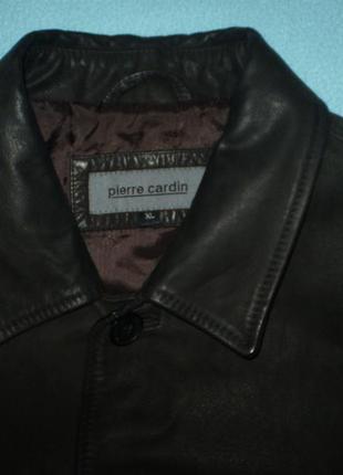 Мужская кожаная куртка pierre cardin xl кожа3 фото
