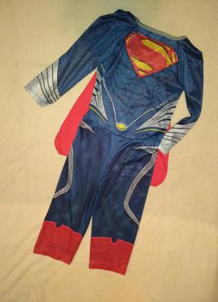 Новогодний костюм супермен с плащом на мальчика 3/4г