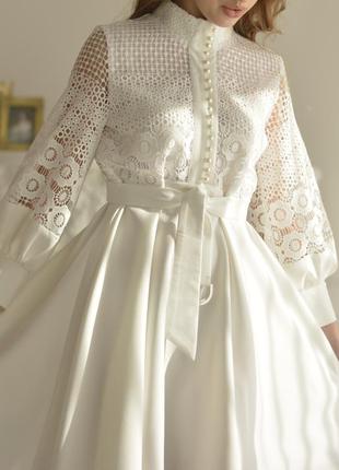 Нежное красивое платье шикарное платье италия платье миди ажурное платье🔥🔥🔥