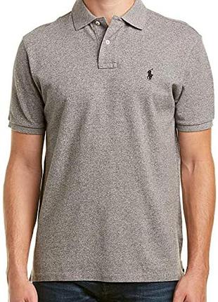 Футболка ralph lauren polo custom slim fit сіра (m)