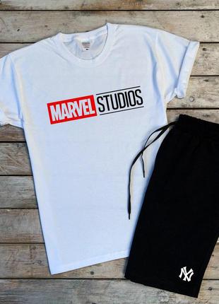 Чоловіча футболка 2 кольори, принт marvel studios s m l xl / мужская белая красная футболка с принтом марвел