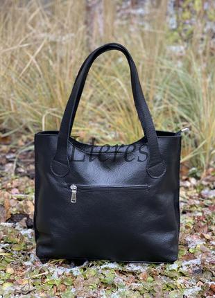 Кожаная стильная черная сумка на плечо, цвета в ассортименте6 фото